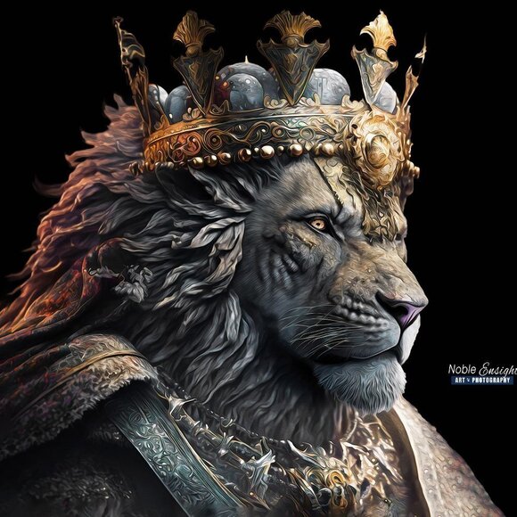 20x30 Royal Lion King Wall Art Watercolor Oil‎ Painting Art Poster - Picture 7 of 8